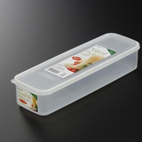 日本进口inomata 密封盒 保鲜盒 冷藏盒 冰箱冷冻盒 长方形面条盒