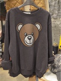 2015冬季 韩国代购东大门实拍正品可爱小熊印花圆领套头卫衣