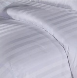 医院医用床上用品三件套床单被罩被套枕套病床纯棉涤棉白色缎条纹