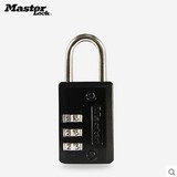原装正品美国MasterLock玛斯特锁647MCND箱包密码锁黑色塑壳挂锁