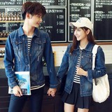 韩版潮情侣装夏装牛仔衬衫男女长袖大学生夏季外套薄款夏天外衣服