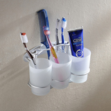 创意太空铝牙刷架 漱口杯架套装三口之家牙膏盒洗漱牙刷杯架牙缸