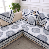 现代中式双面全棉沙发垫四季布艺沙发套夏季沙发垫沙发巾