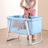 便携婴儿摇篮床宝宝游戏床新生婴儿床可折叠铁艺小摇床儿童床包邮