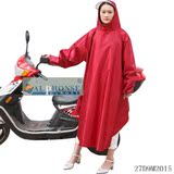 龙豹 带袖雨衣雨披加大加长加厚 男女有袖电动车摩托车透明大帽檐