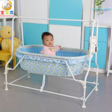 多功能婴儿摇篮床可折叠电动婴儿床婴儿折叠床 便携式可折叠