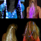 仕彩发光头饰发光辫子光钎辫子演唱会道具舞会派对头发装饰品头箍