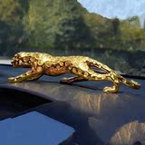 包邮树脂电镀金钱豹摆件迷你实心金色豹子汽车摆件车饰品装饰