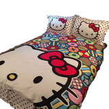 公主儿童卡通KT凯蒂猫纯棉全棉四件套被套床单1.51.8m米床上用品