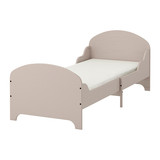 IKEA北京宜家家居正品代购特洛根加长床框架带床板淡灰色儿童床