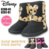 日本代购直邮Disney/迪士尼童鞋冬款加绒保暖棉靴长款棉鞋雪地靴