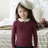 韩版打底儿童官方图片女童纯色新品B类上衣新款加厚秋冬恤衫T恤