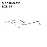 Mont Blanc万宝龙新品近视镜 MB 570-D 男女款商务无框眼镜框架