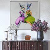 电表箱玄关挂画现代简约装饰画动物手绘抽象画客厅沙发北欧风格画