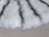 垫厚澳洲进口羊皮毛垫圆形长毛白色黑毛尖客厅卧室羊毛地毯毛绒地