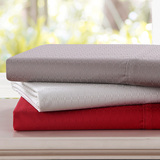 纯棉80支贡缎床单单件高档男被单1.2 1.5 1.8米床大红纯白卡其色