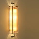 新中式壁灯 布艺客厅卧室床头灯现代简约过道酒店墙壁灯禅意灯具