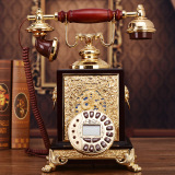 高档仿古电话机 中式实木电话座机 古董电话机 欧式家用复古电话