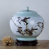 景德镇陶瓷器 现代简约工艺装饰品 手绘储物罐收纳罐茶叶罐摆件