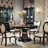 欧式餐桌椅新古典餐桌椅组合欧式实木餐桌简欧样板房餐桌美式家具