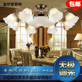 迪伊登青古铜色美式欧式仿古玻璃吸顶灯具客厅餐厅卧室古典吊灯饰