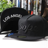 夏季dope棒球帽字母黑白色 男女士韩版平沿帽嘻哈帽Snapback帽子