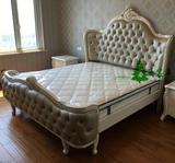 欧式床真皮实木床双人床1.8米婚床新古典卧室家具公主床珍珠白