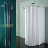 加厚弧形不锈钢90*90*90U形L型铝合金浴室浴帘杆浴杆浴帘转角浴杆