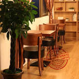 咖啡厅桌椅 西餐厅实木餐桌椅组合 甜品店 奶茶店港式茶餐厅桌椅