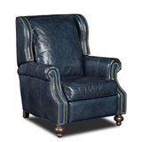欧美式风格沙发 时尚多功能老虎椅真皮 复古实木接客单人沙发包邮