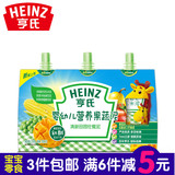 Heinz/亨氏佐餐果泥 清新田园78g*3袋婴儿宝宝辅食营养美味新包装