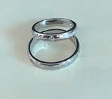 Tiffany蒂芙尼铂金镶钻戒指男女指环情侣款带钻对戒包邮