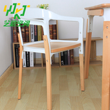 钢木围椅 实木餐椅 欧式家具北欧风格简约椅子 金属椅子创意椅子