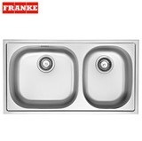 Franke弗兰卡正品不锈钢水槽不锈钢双槽APX620D,拉丝面左大右小
