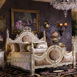 欧式双人床 法式实木贵族奢华布艺床 卧室软靠背成人婚床 公主床