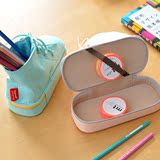 GRF韩版创意马丁靴文具盒多功能男女学生笔盒可爱帆布笔袋桌面笔