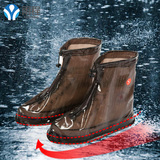 防水防雨高筒鞋套防滑加厚耐磨底男女雨鞋摩托下雨天儿童雨鞋套