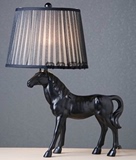 简约现代斑马黑马造型树脂台灯时尚家居书房客厅台桌灯卧室床头灯