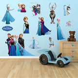 冰雪奇缘公主爱莎安娜卡通墙贴墙纸儿童房幼儿园环保墙面装饰贴纸