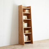 北欧风现代简约白橡木书柜原木书架纯实木储物柜环保木蜡油层板架