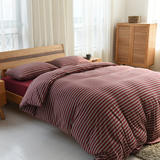 新款良品天竺棉针织条纹全棉被套床单高档床笠4三四件套床上用品