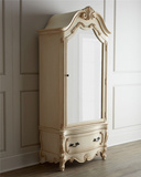 特价美式欧式法式卧室雕花实木衣柜小户型雕刻带镜子衣柜储物柜