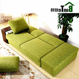 储物折叠沙发床两用日式小户型布艺沙发床双人可拆洗带收纳多功能