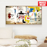 抽象装饰画现代墙画床头无框画背景墙画客厅壁画餐厅挂画Basquiat