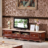 欧式大理石电视柜茶几组合烤漆雕花实木客厅矮柜地柜简约电视机柜
