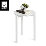 Umbra创意欧式时尚现代简约边桌实木茶几客厅沙发几木质六角桌