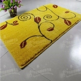 金黄色叶子纹加厚腈纶地毯客厅卧室床边绒面满铺防滑地垫定做