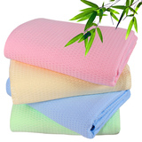 鼎艺居竹纤维毛巾被纯棉 夏季透气毛毯盖毯 双人空调毯午睡毯单人