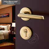 汉顿五金现代风格木门锁 PVD金色房门锁具 锌合金室内门锁