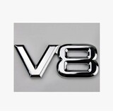 汽车贴标 改装标 3D立体字母车标 V8大排量改装标志 电镀标贴